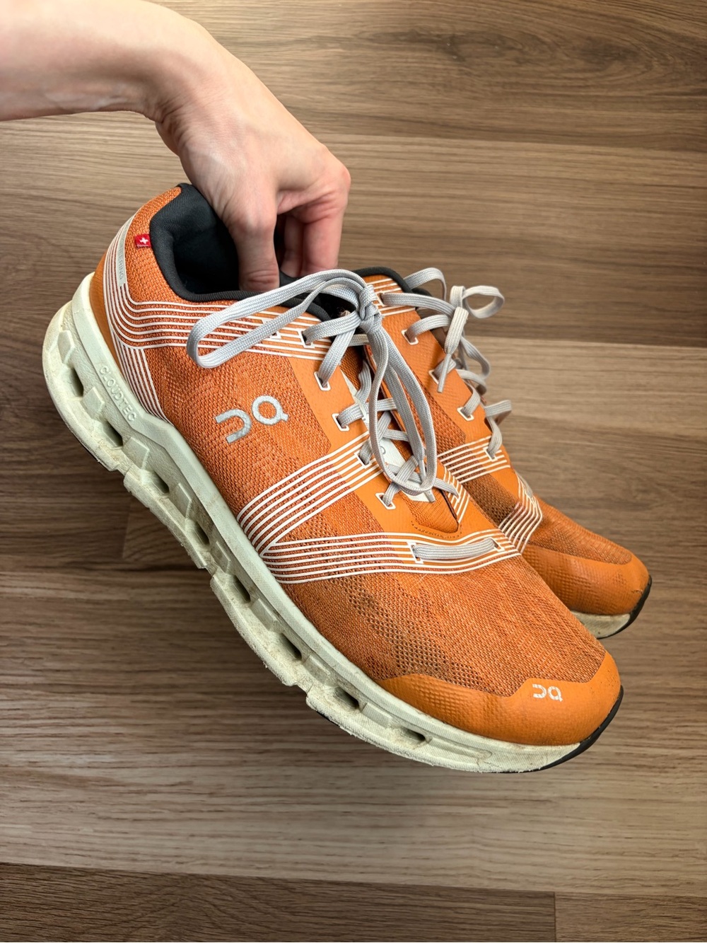 On Cloud Running Men’s Orange Cloudstyle Athletic Shoes